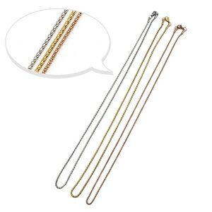 ROSE GOLD Stainless Steel Rope Chain Necklace 20" 22" 24"